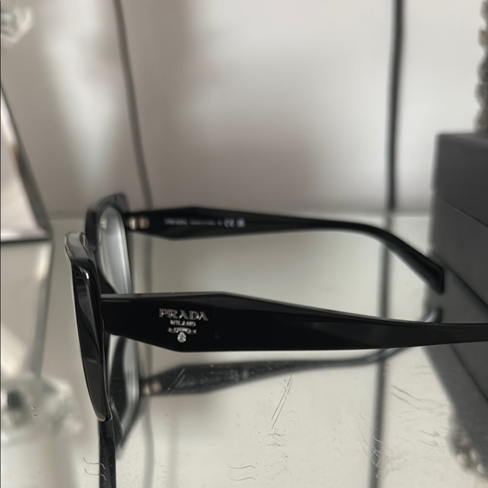 Prada Black Rectangular Glasses - image 3
